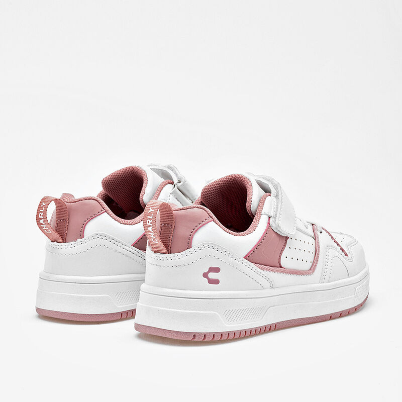 Charly Tenis Para Preescolar Ni&ntilde;a Blanco Rosa C... image number null