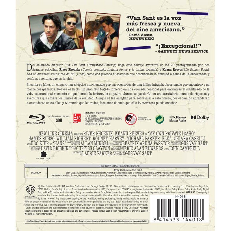 Mi Idaho Privado [Blu-ray] (1991) My Own Privat... image number null