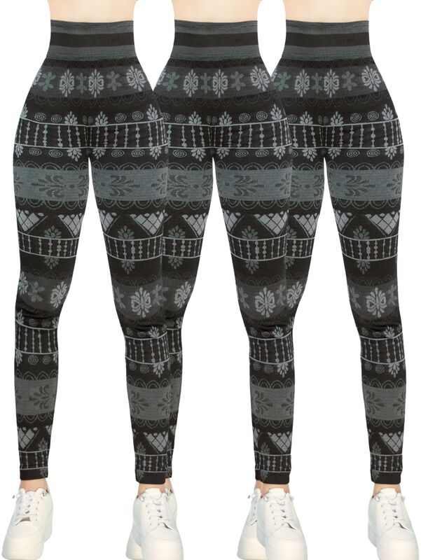 Set 3 Mallones Mujer Leggings Stretch Leggins U... image number null