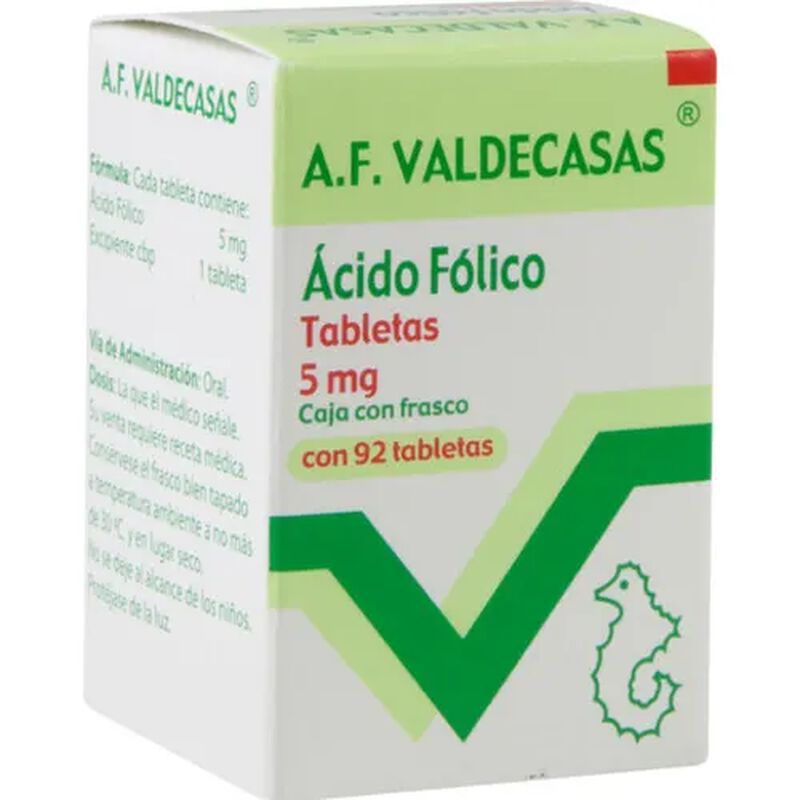 ACIDO FOLICO 5 MG TABLETA C92 image number null