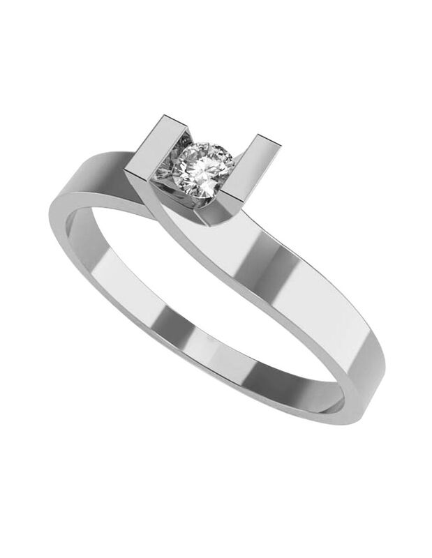 Anillo de Compromiso en Oro de 10K con Circonia... image number null