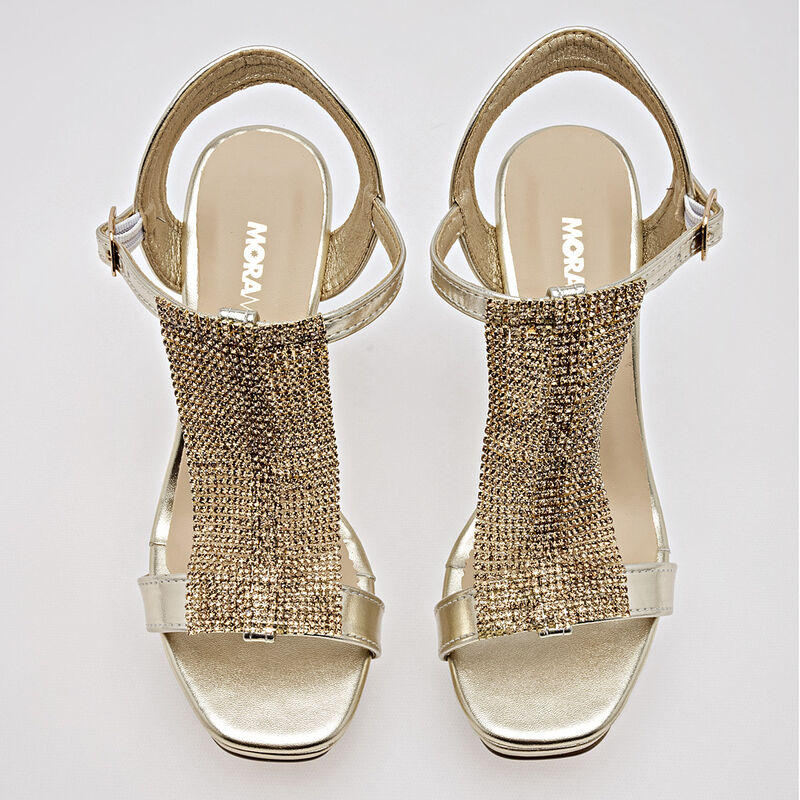 Moramora Zapatillas de fiesta para mujer dorado image number null
