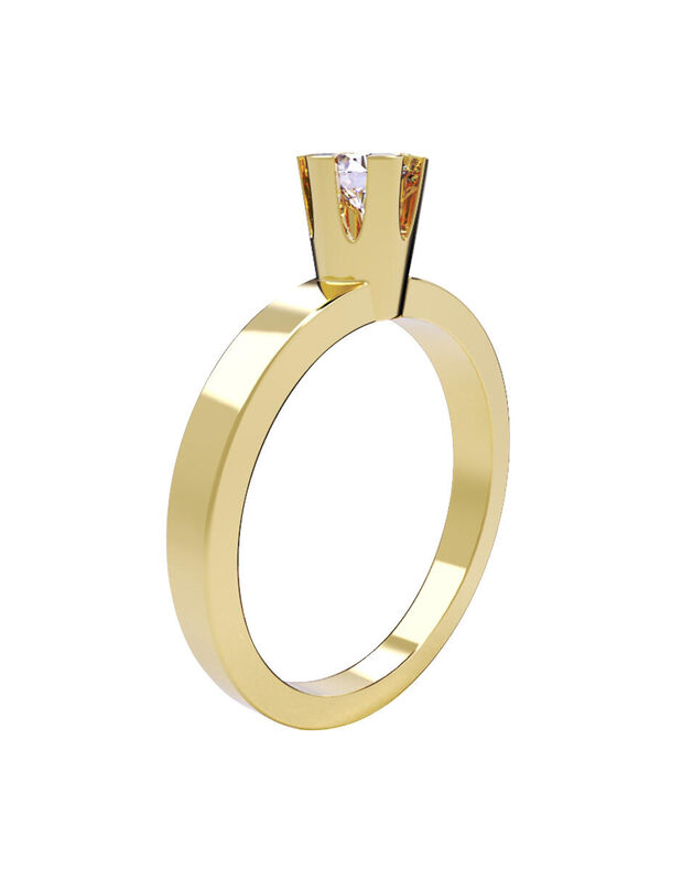 Anillo de Compromiso de 10K con Circonia Talla ... image number null