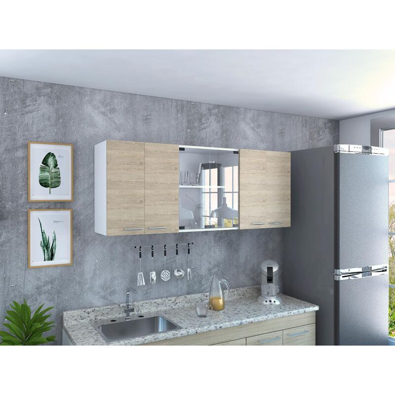Gabinete Superior Vega Blanco Y Beige Virtual M... image number null