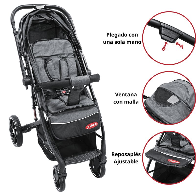 Carriola para Beb&eacute; Manubrio Reversible Plegable... image number null