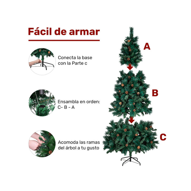 Arbol Navidad 2.3m Grande Frondoso Pi&ntilde;as Escoce... image number null