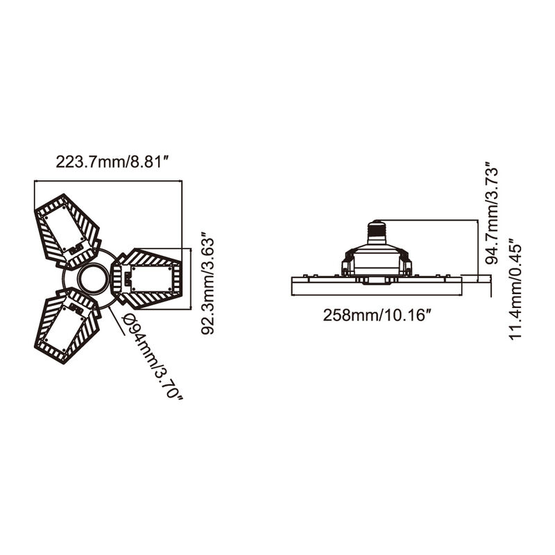 Foco LED Tipo Ventilador 35 W Alta Potencia LHB... image number null