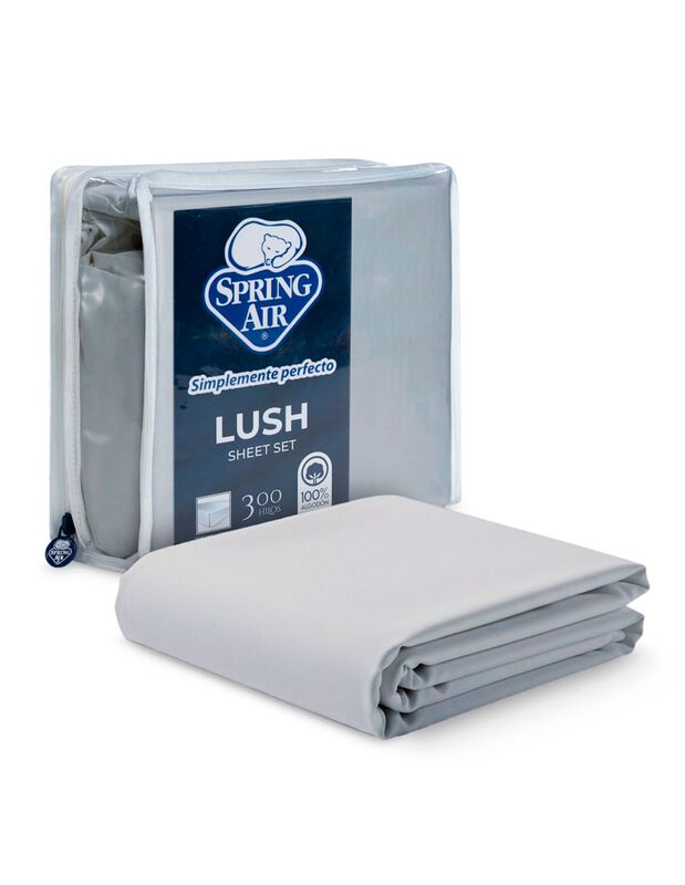Juego de S&aacute;banas Lush 300 Hilos 100% Algod&oacute;n Gr... image number null