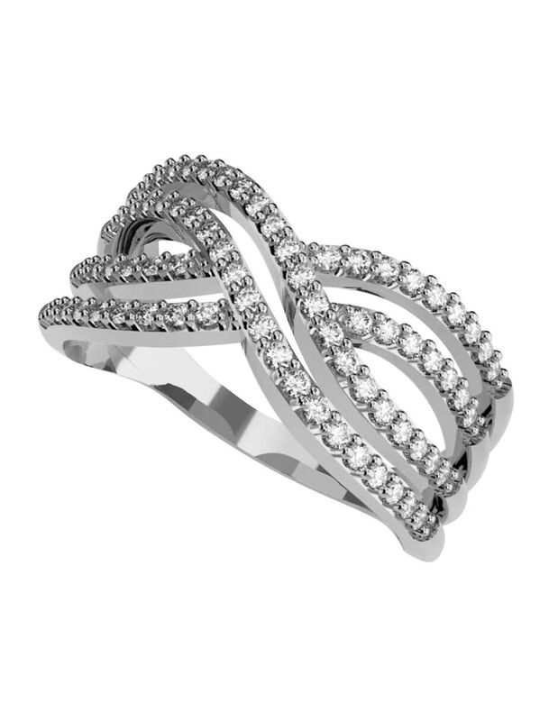 Anillo de Compromiso en Oro de 14K con Circonia... image number null