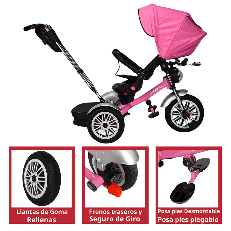 Triciclo para Ni&ntilde;os Reclinable Giratorio 360 So... image number null