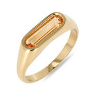Anillo De Oro Amarillo 14k Con Cuarzo Amarillo (ajustable 1 Numero)