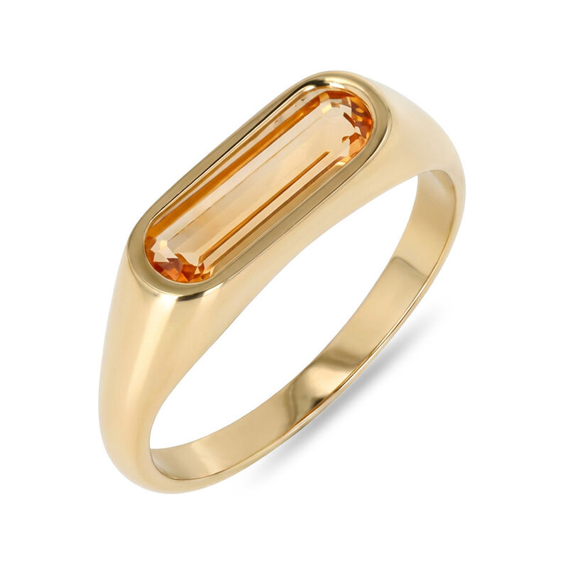 Anillo De Oro Amarillo 14k Con Cuarzo Amarillo ... image number null