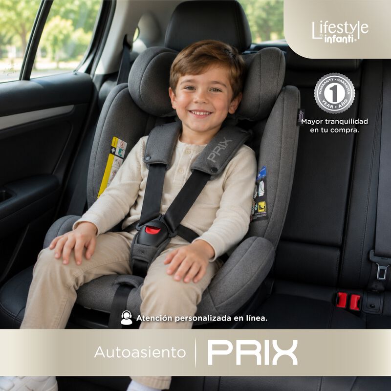 Autoasiento Reclinable Prix Gris Con Soporte De... image number null