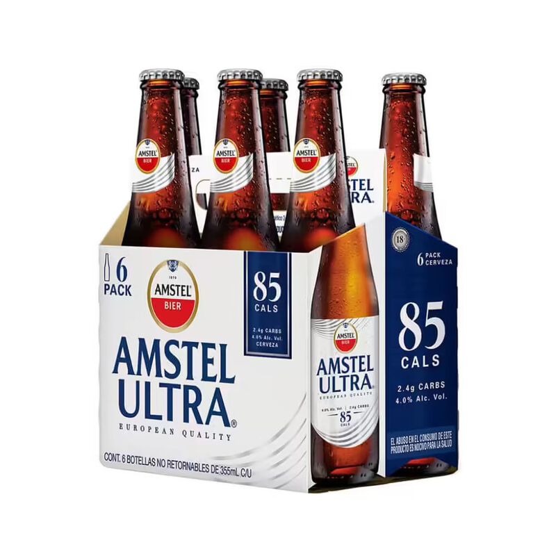 Cerveza Amstel Ultra Botella Six Pack 355 ml image number null