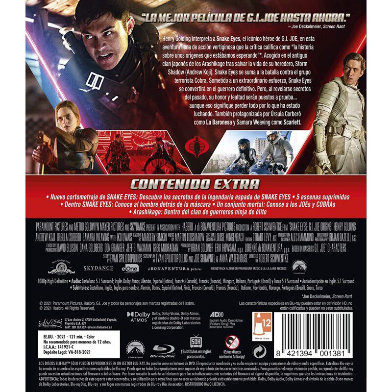 Snake Eyes - El origen - BD [Blu-ray] image number null