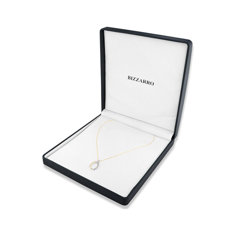 Dije Bicolor 10k Con Zirconias + Cadena (sku C)... image number null