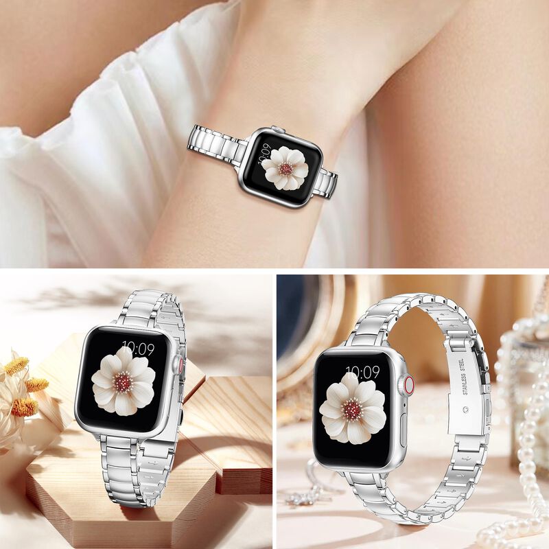 Correa De Reloj Miohhr Thin Metal Compatible Co... image number null