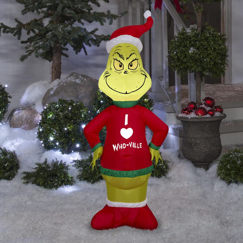 Su&eacute;ter Navide&ntilde;o Inflable Grinch Gemmy De 1,2 M ... image number null