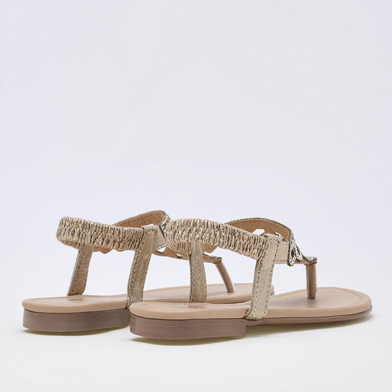 Moramora Sandalia para mujer dorado image number null