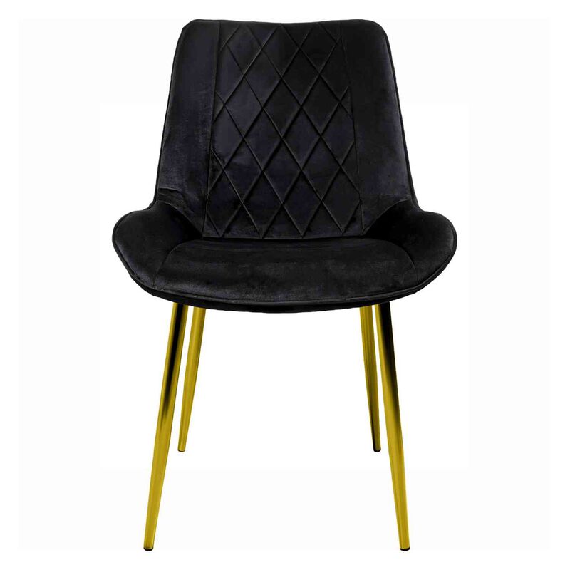 Set 2 Sillas Comedor Tapizadas Terciopelo Patas... image number null