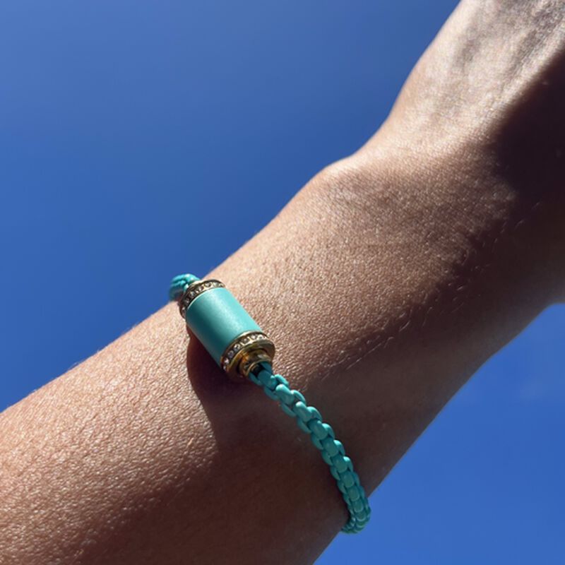 CADENA THALASSA CON IM&Aacute;N COLOR TURQUESA image number null