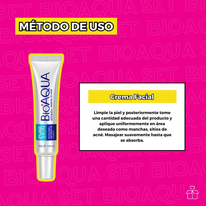 Set de 3 Pure Skin Bioaqua Retira Acn&eacute; Espinill... image number null