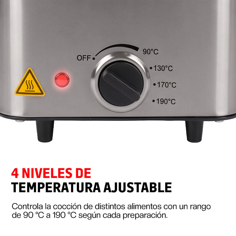 Freidora El&eacute;ctrica De Aceite 1.5l Compacta Para... image number null