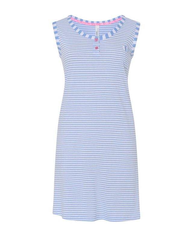 Camis&oacute;n Sin Mangas a Rayas Celeste image number null