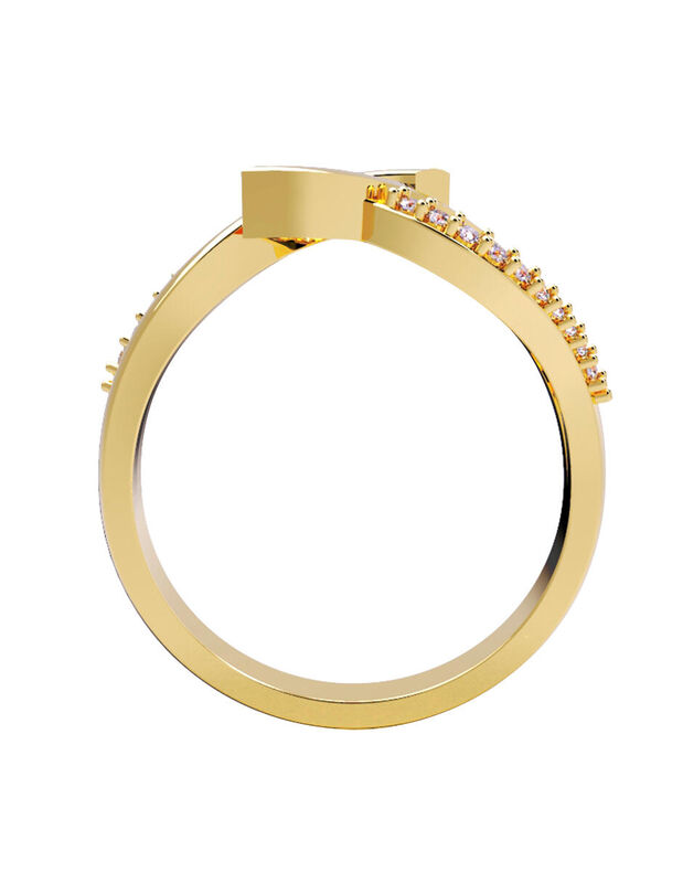 Anillo de Compromiso en Oro de 10K con Circonia... image number null