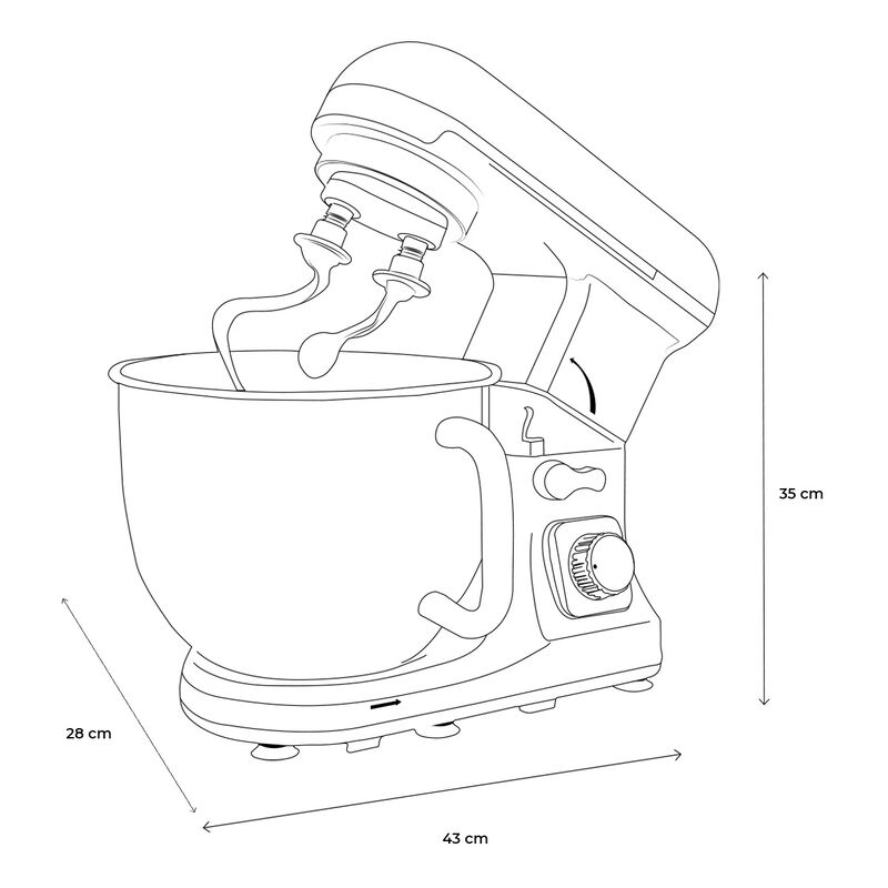 Batidora Planetaria De Pedestal Doble Gancho Ne... image number null