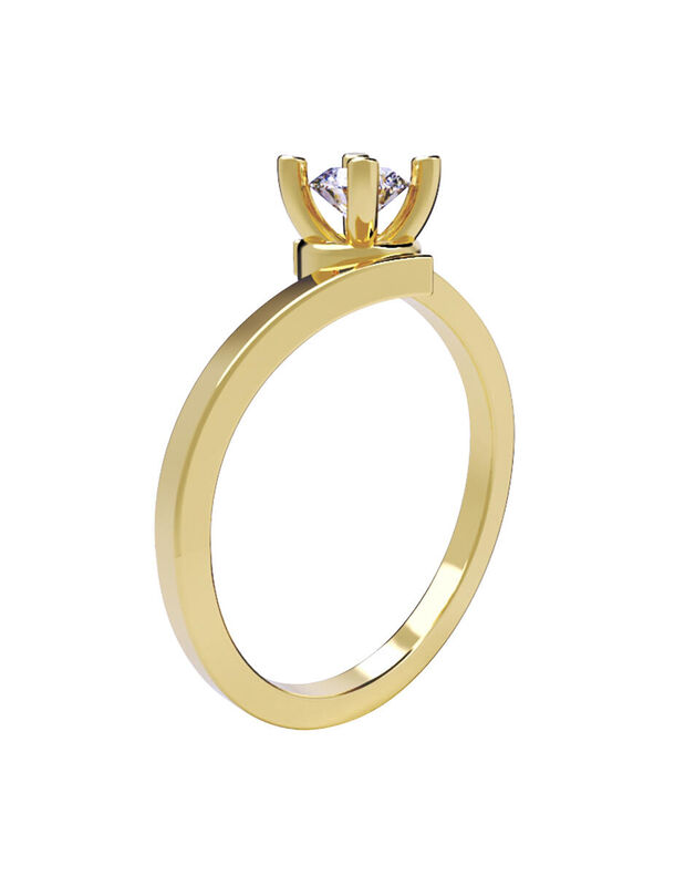 Anillo de Compromiso de 14K con Diamante de Lab... image number null