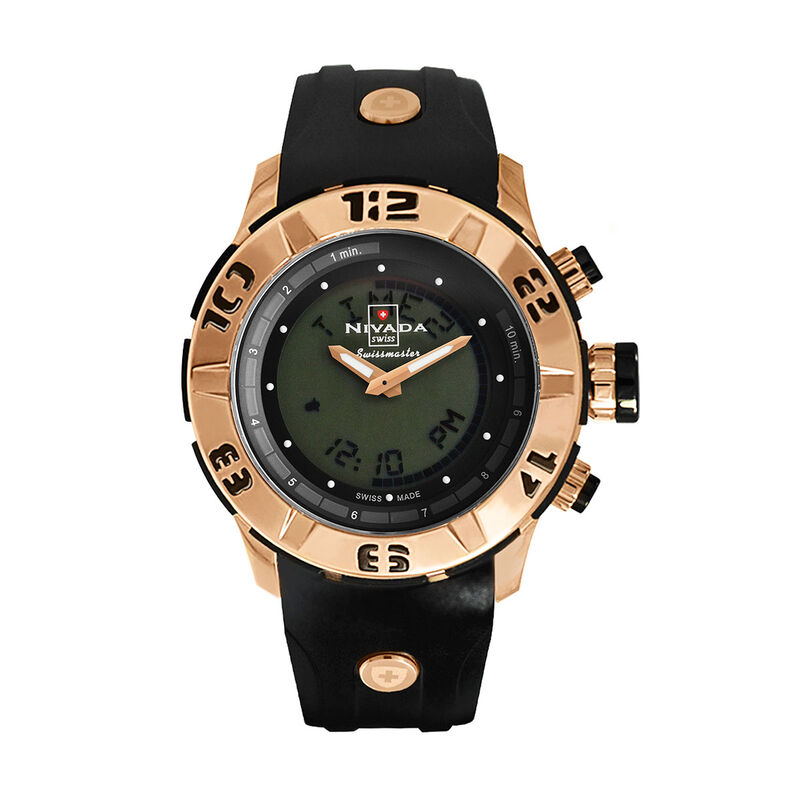 Reloj Nivada SwissMaster Cab Dorado R/Caucho An... image number null