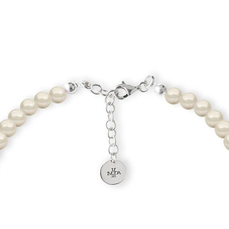 Collar Creciente Perlas de Cristal Zvezda Plata... image number null