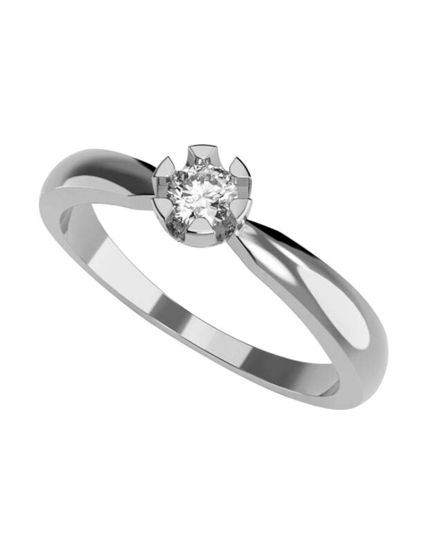 Anillo de Compromiso en Oro de 14K con Circonia... image number null