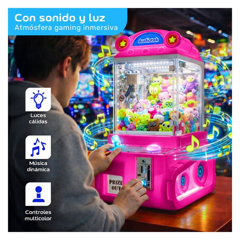 Maquina Garra Peluches Mini Doll Caza Sonido Lu... image number null