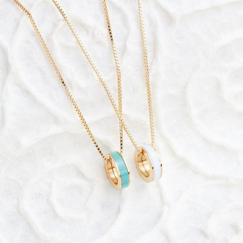 COLLAR DE CIRCULO WEWA COLOR TURQUESA image number null