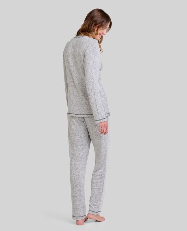 Pijama Gris Vigore con Botones Gris image number null
