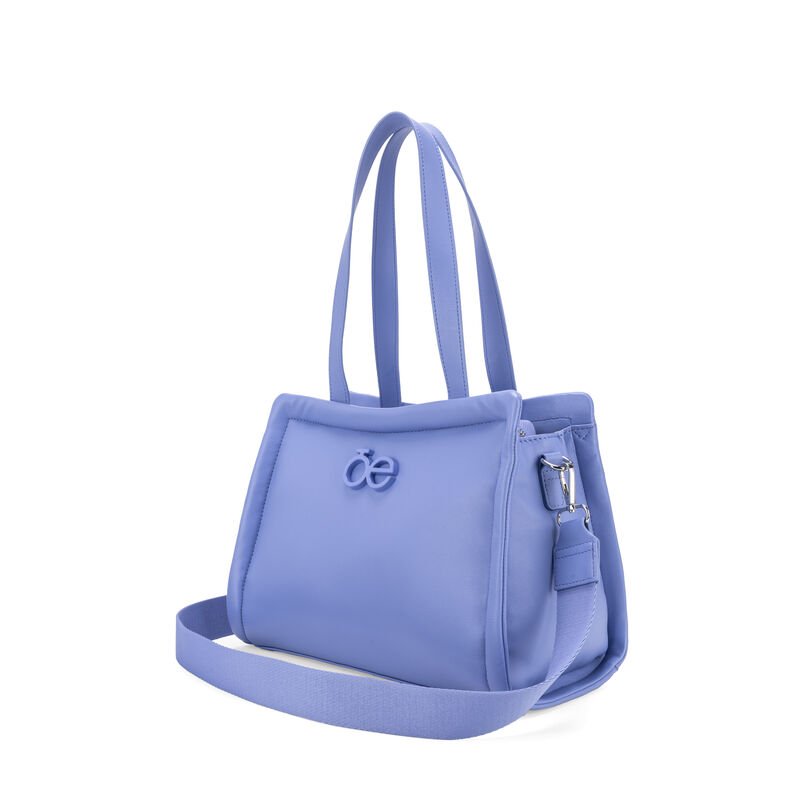 Bolsa Tote Mediana Acolchonada Color Azul image number null