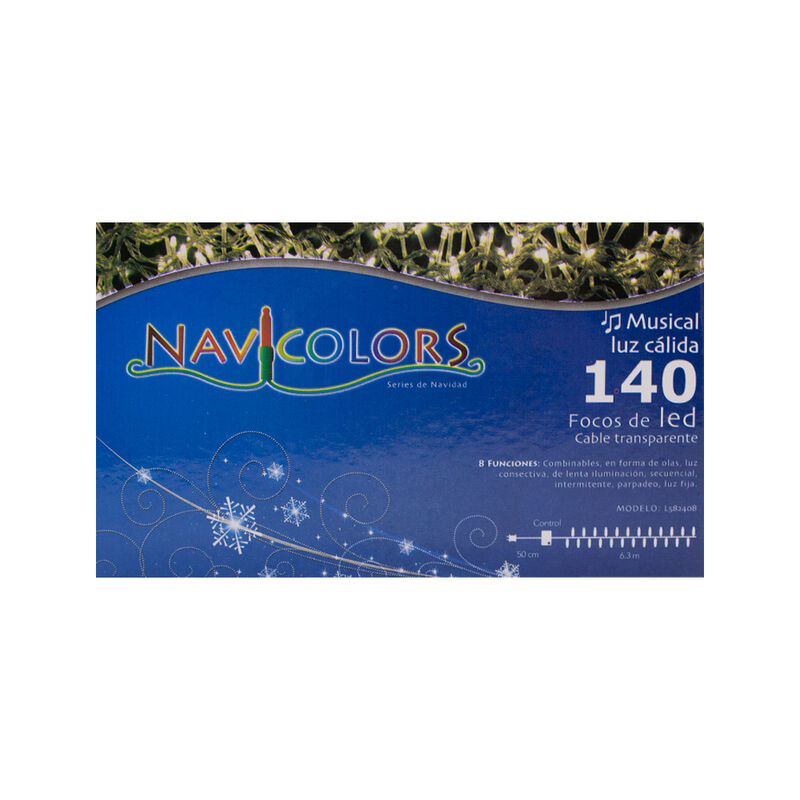 Luces LED Calida 140 Led, Cable Verde Funciones... image number null