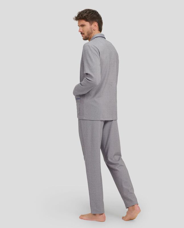 Pijama Abierto para Hombre Gris image number null