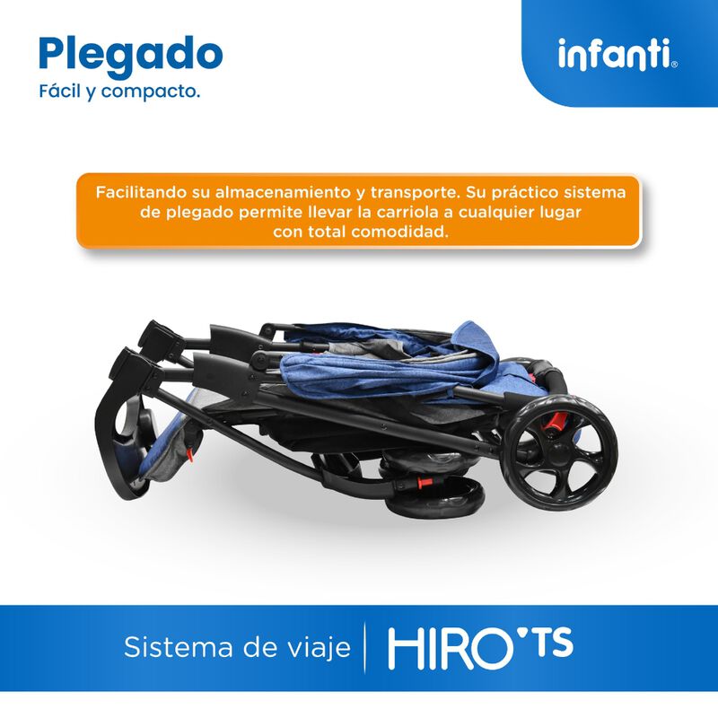 Carriola Travel System Hiro TS Azul Con Portabe... image number null
