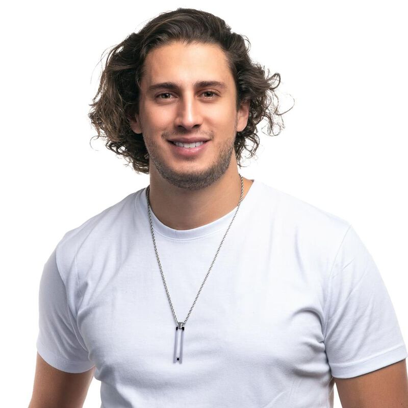 Collar Mujer Hombre Pareja, Joyer&iacute;a Acero Inoxi... image number null