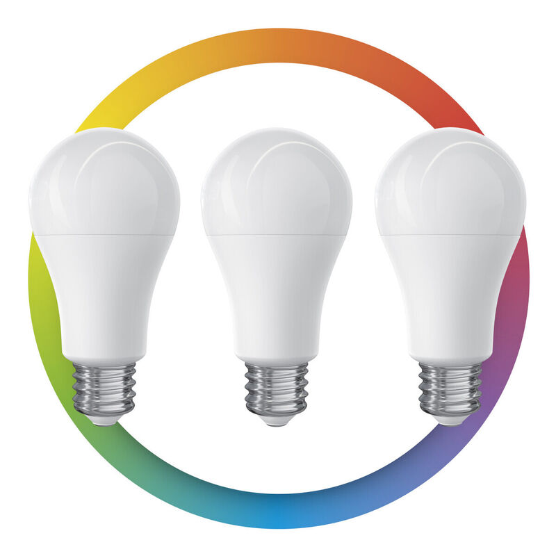 3 Focos Led Wi-Fi Rgb+W Multicolor De 10 W image number null