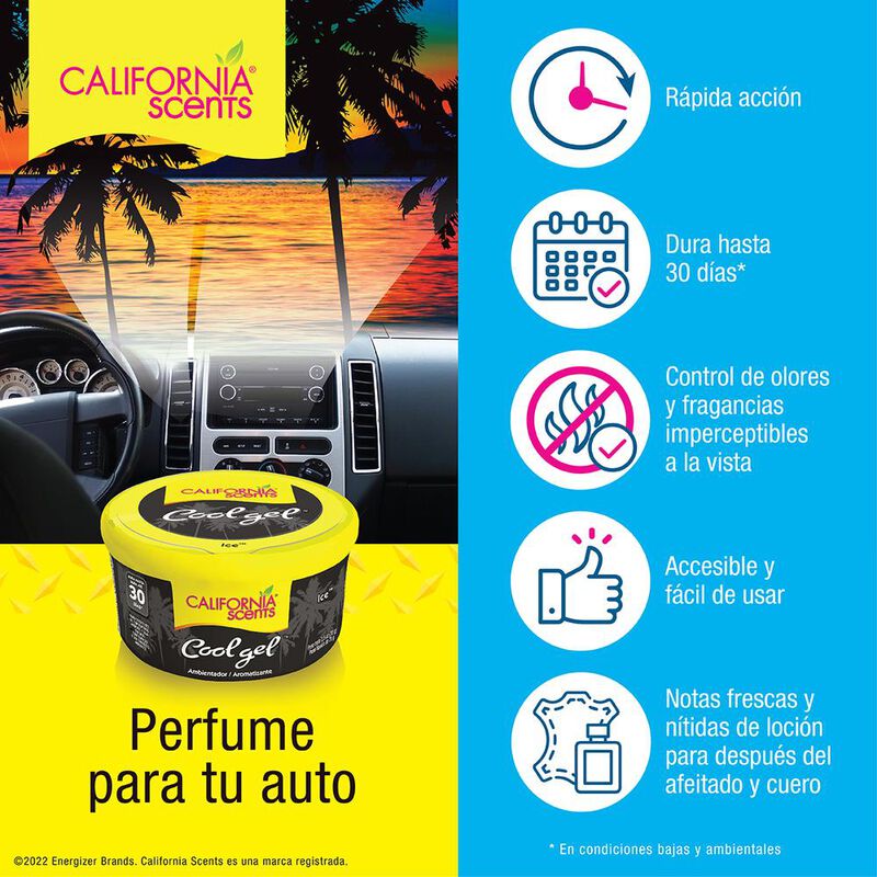 12 AROMATIZANTE GEL COCHE CALIFORNIA SCENTS ICE... image number null
