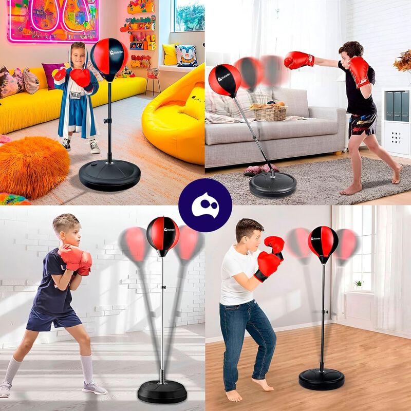 Set de Pera de Box y Guantes con Altura Ajustab... image number null