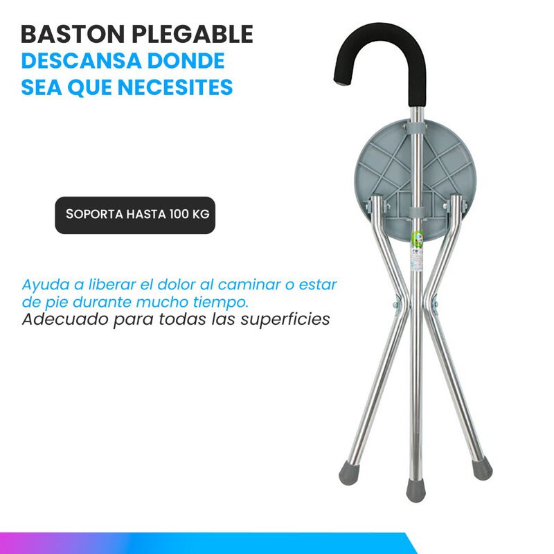 Baston Con Asiento Banco Pegable | Bastones Par... image number null