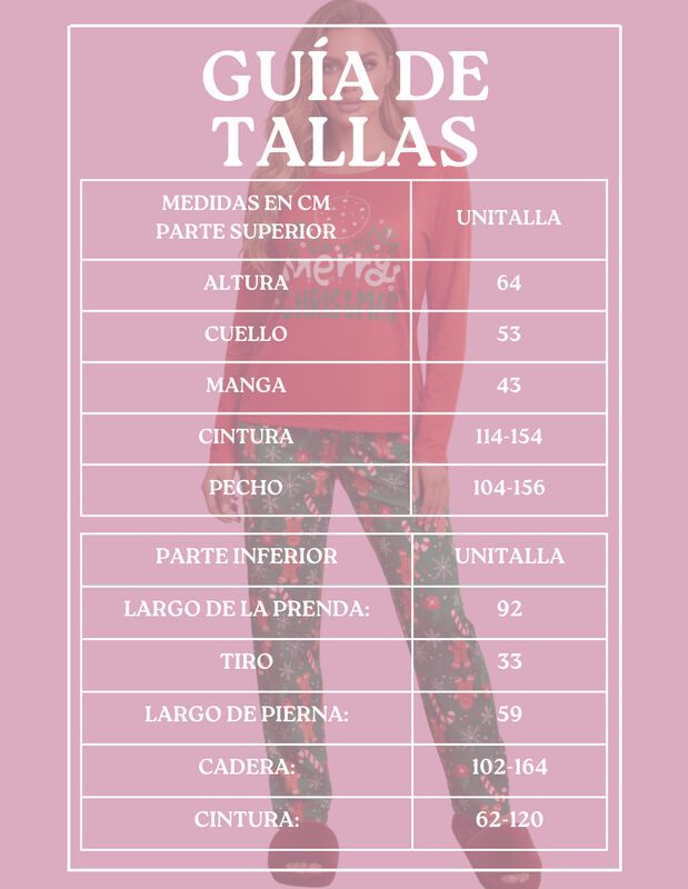 Set Pijama Mujer Navide&ntilde;a Invierno PIJ-099 D2 C... image number null