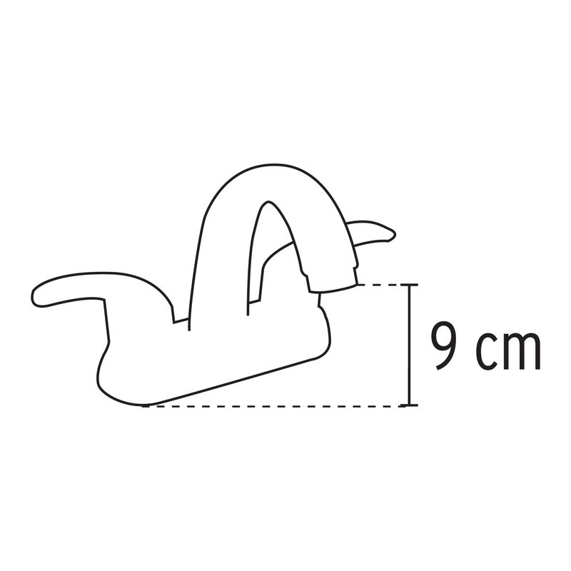 Mezcladora Negro Mate 4' P/Lavabo Nariz Curva P... image number null