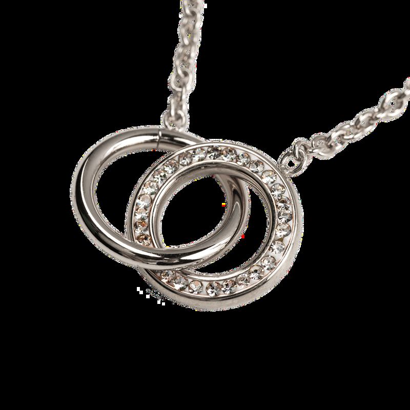 Collar Acero Inoxidable Mujer Zirconia C&uacute;bica R... image number null