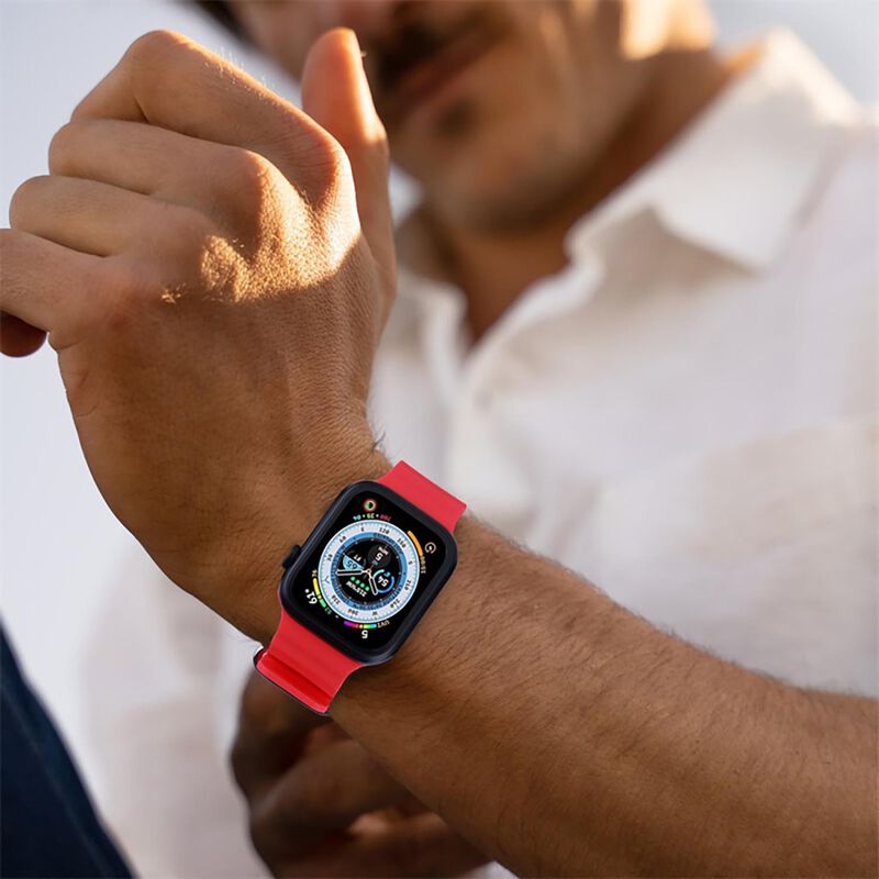 Correa Echelon Silicon Para Apple Watch Roja 9 ... image number null